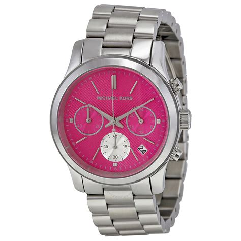 michael kors chronograph damen pink|michael kors runway chronograph watch.